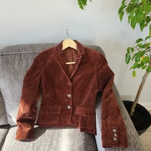 Brown Corduroy Blazer Jacket for Women S